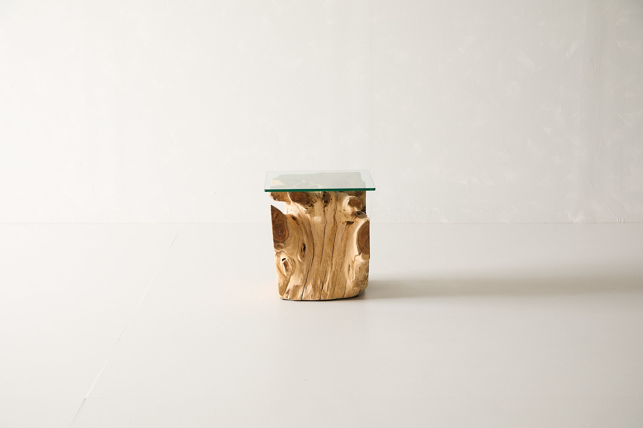 Teak Root Side Table - 16 Glass