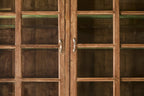 Vintage Two-Part Teak and Glass Cabinet T.044