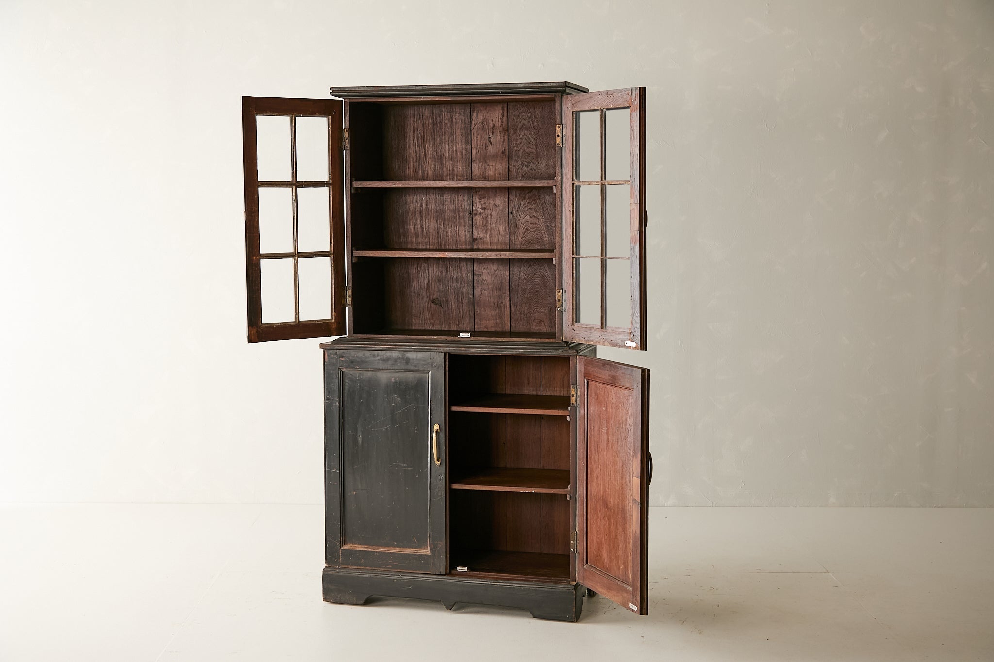 Vintage Two-Part Teak Cabinet T.033