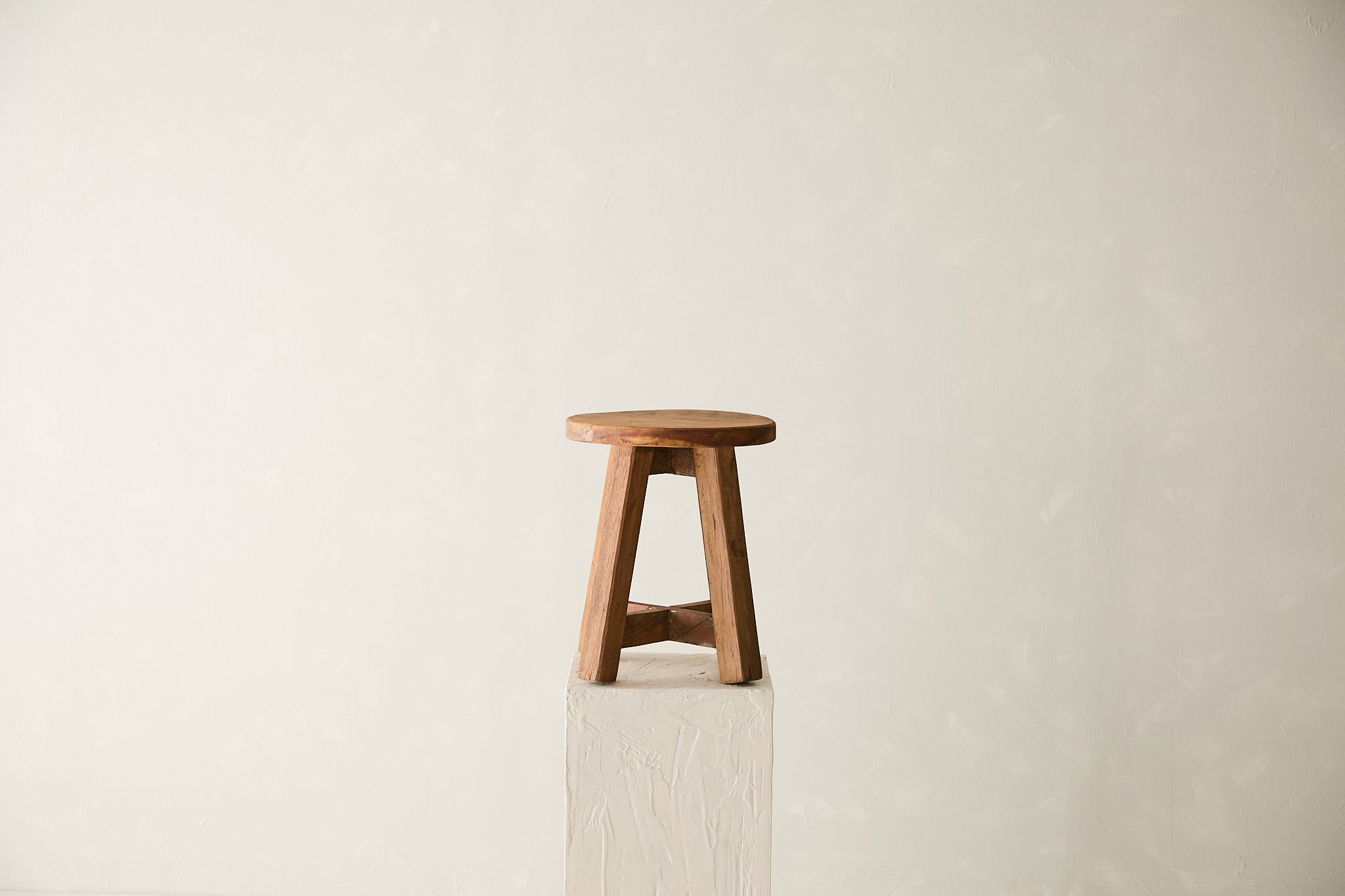 Vintage Acacia Stool