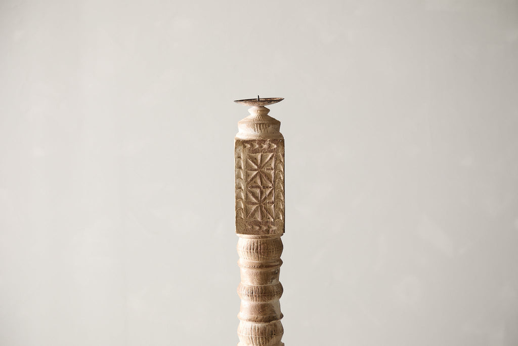 Vintage Carved Banister Candle Stand