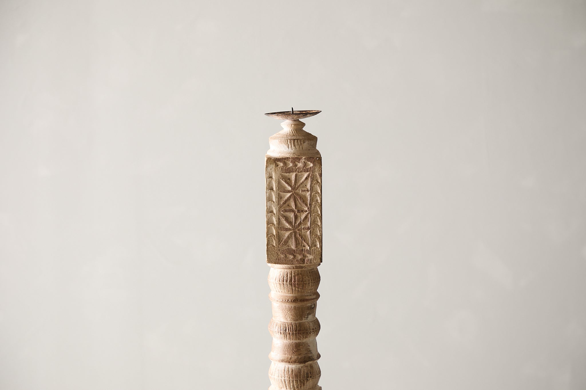 Vintage Carved Banister Candle Stand