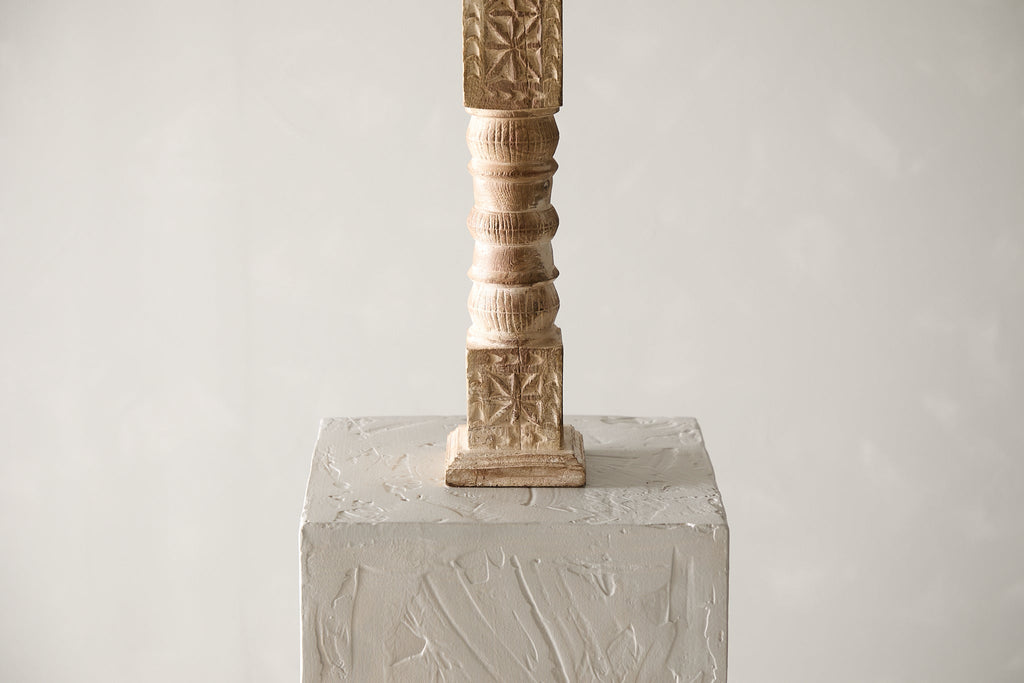 Vintage Carved Banister Candle Stand