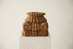 Vintage Teak Carved Candle Stand