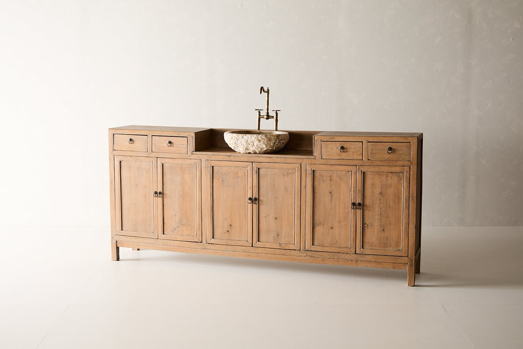 Vintage 7 Drawer Sideboard with Vanity Sink