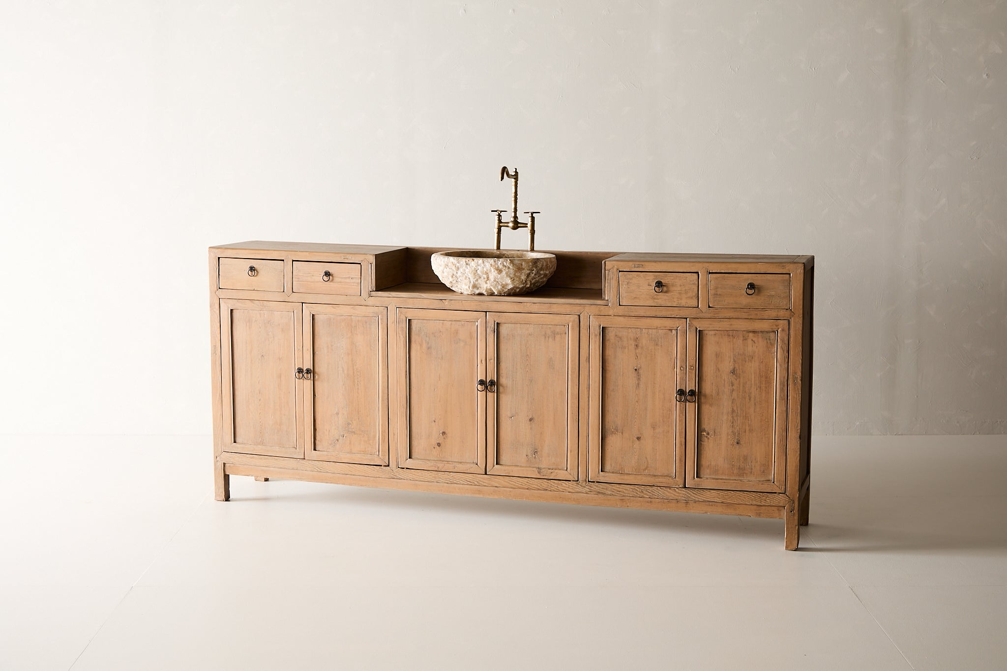 Vintage 7 Drawer Sideboard with Vanity Sink