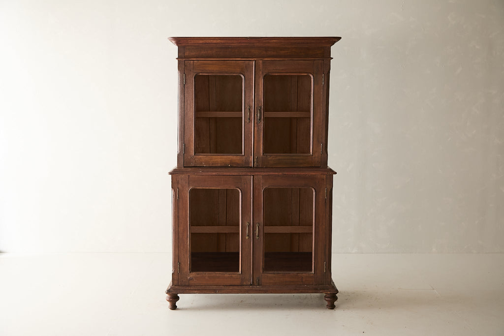 Vintage Two-Part Teak Cabinet T.036