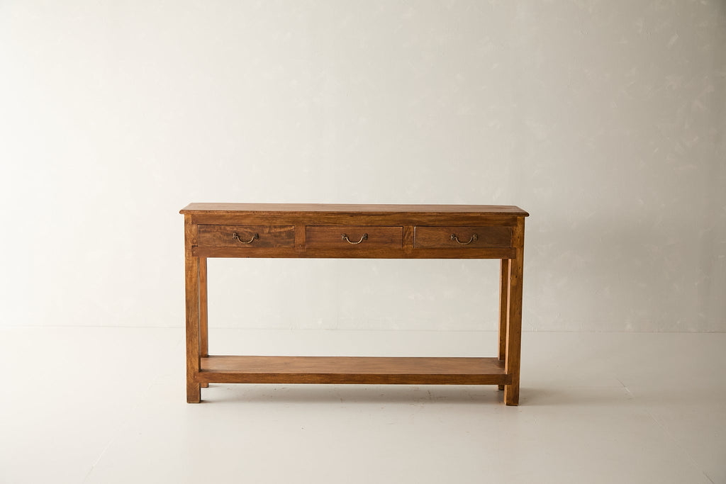 Vintage 3-Drawer Teak Console T.046
