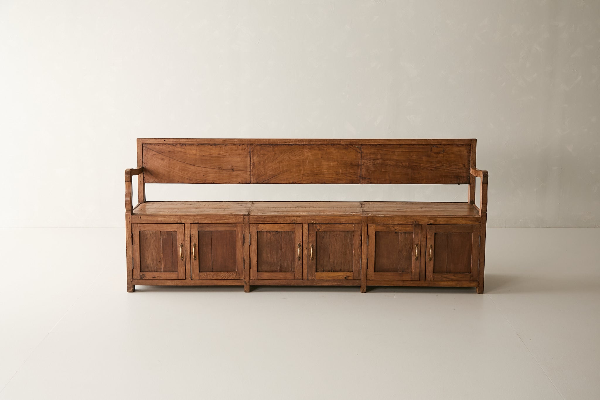 Vintage Teak Bench with Storage