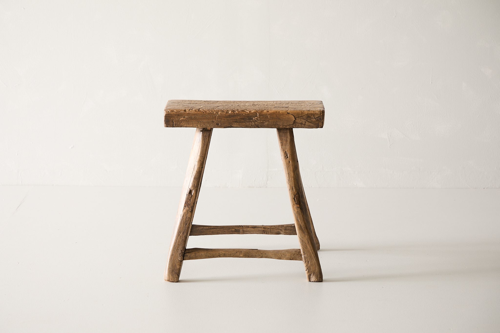Vintage Elm Stool L.111