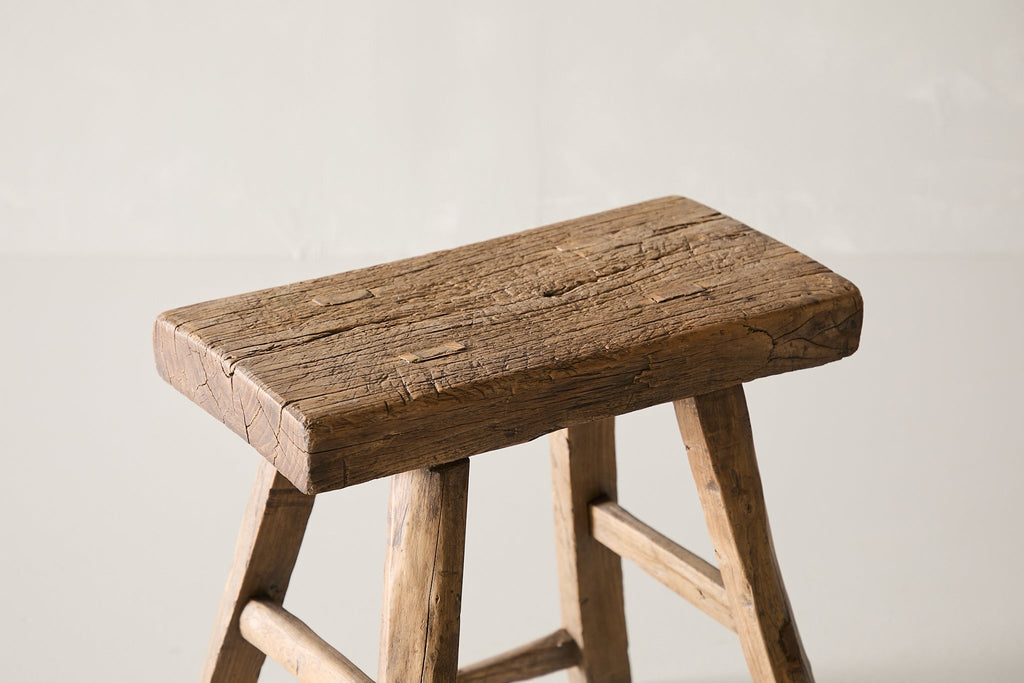 Vintage Elm Stool L.111