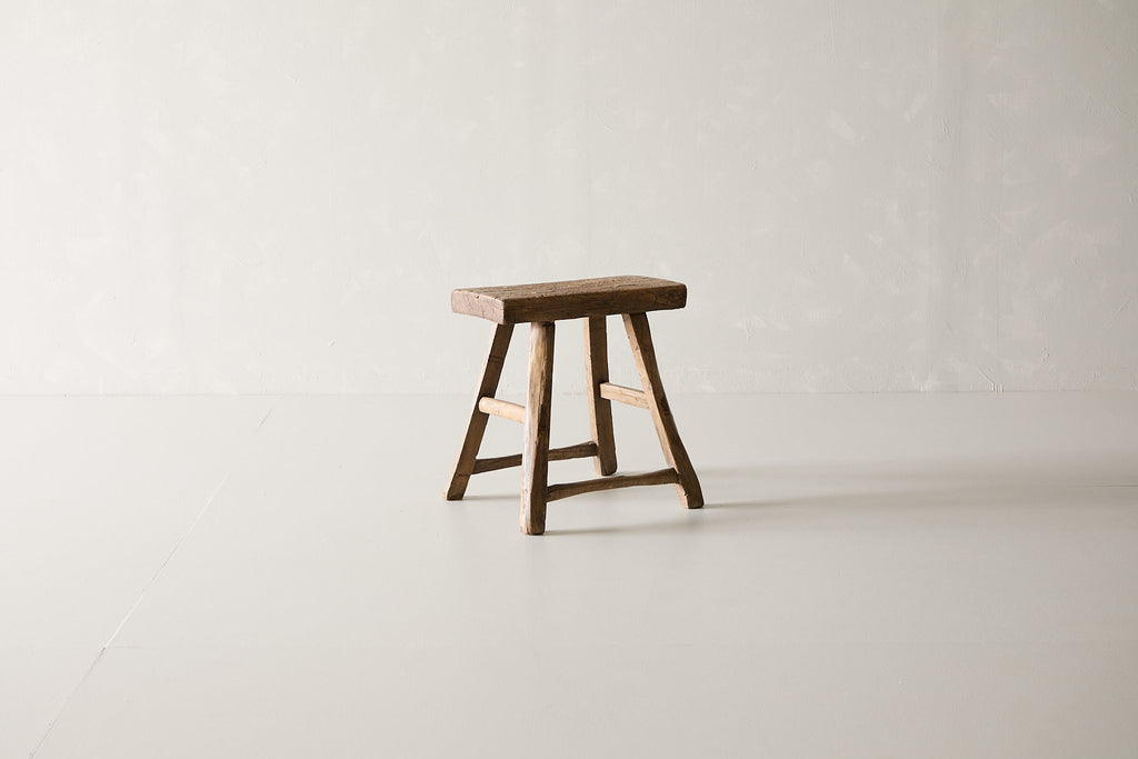 Vintage Elm Stool L.111