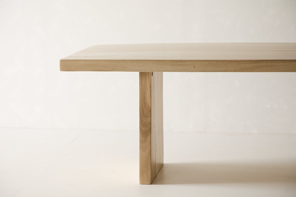 7' Straight Edge Dining Table - Sunbleach Finish