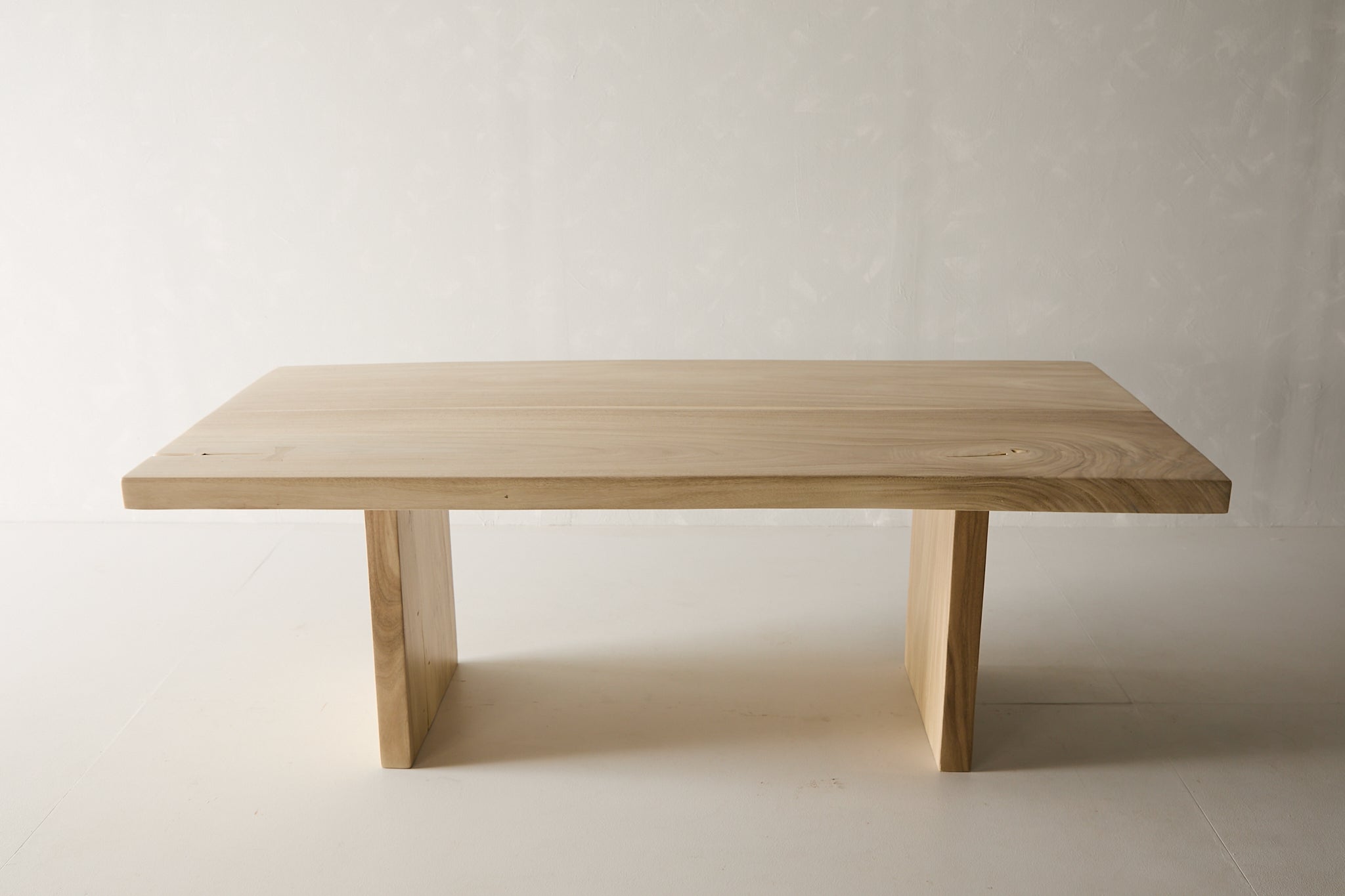 7' Straight Edge Dining Table - Sunbleach Finish