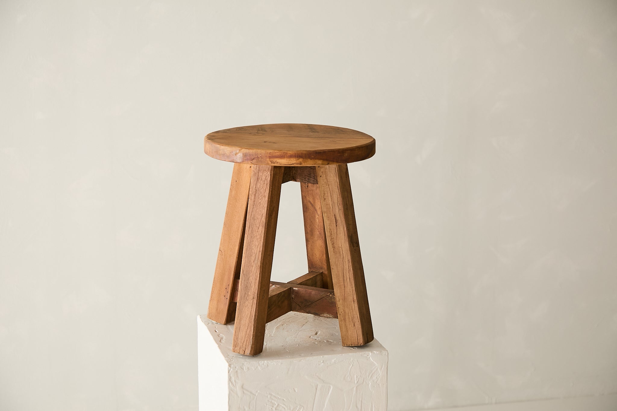 Vintage Acacia Stool