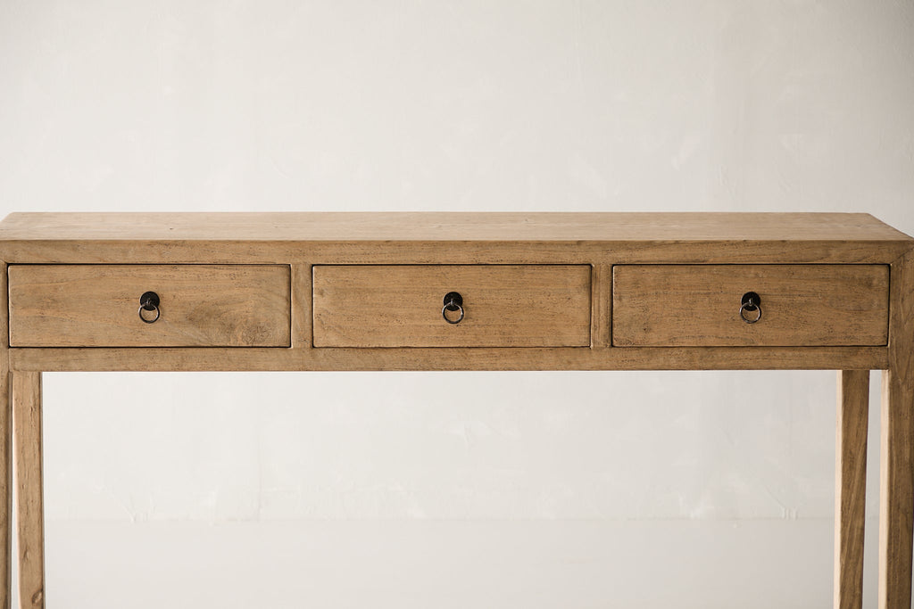 Reclaimed 3 Drawer Poplar Console Table