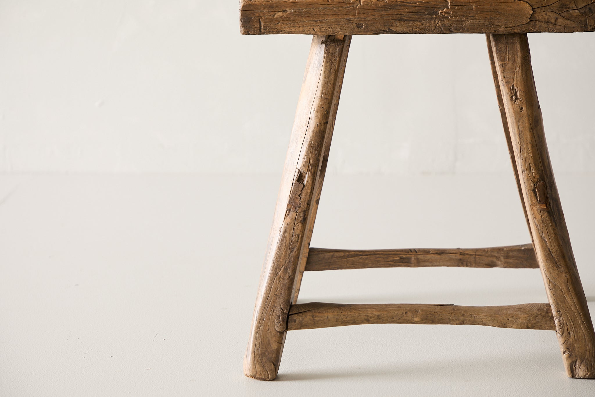 Vintage Elm Stool L.111