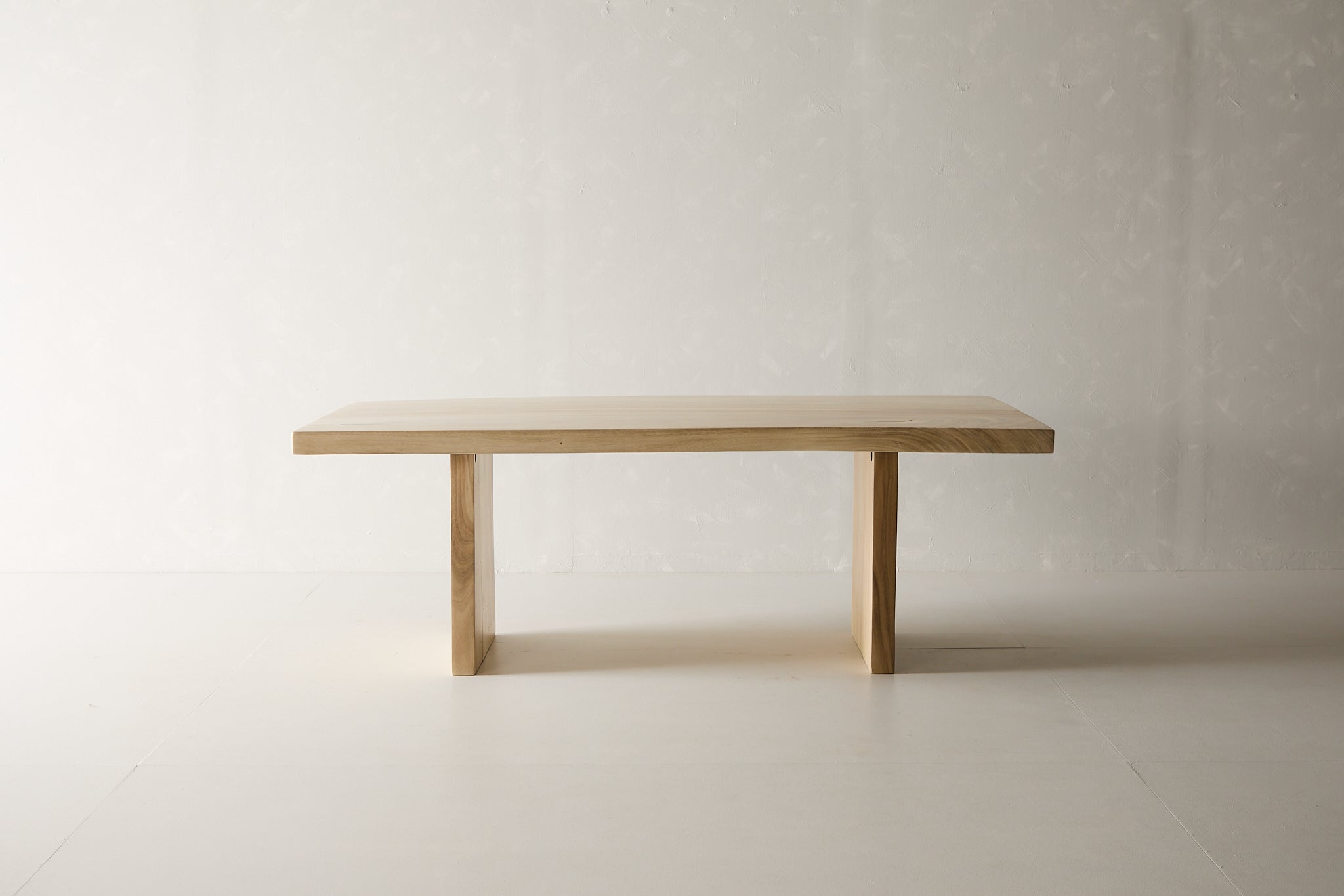 7' Straight Edge Dining Table - Sunbleach Finish