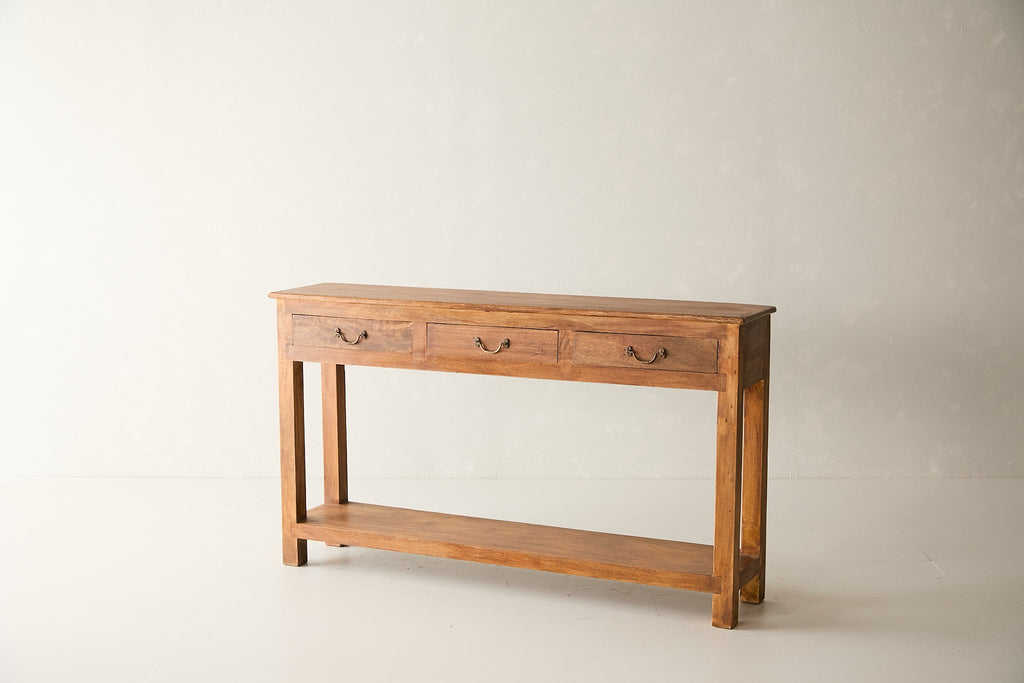 Vintage 3-Drawer Teak Console T.046