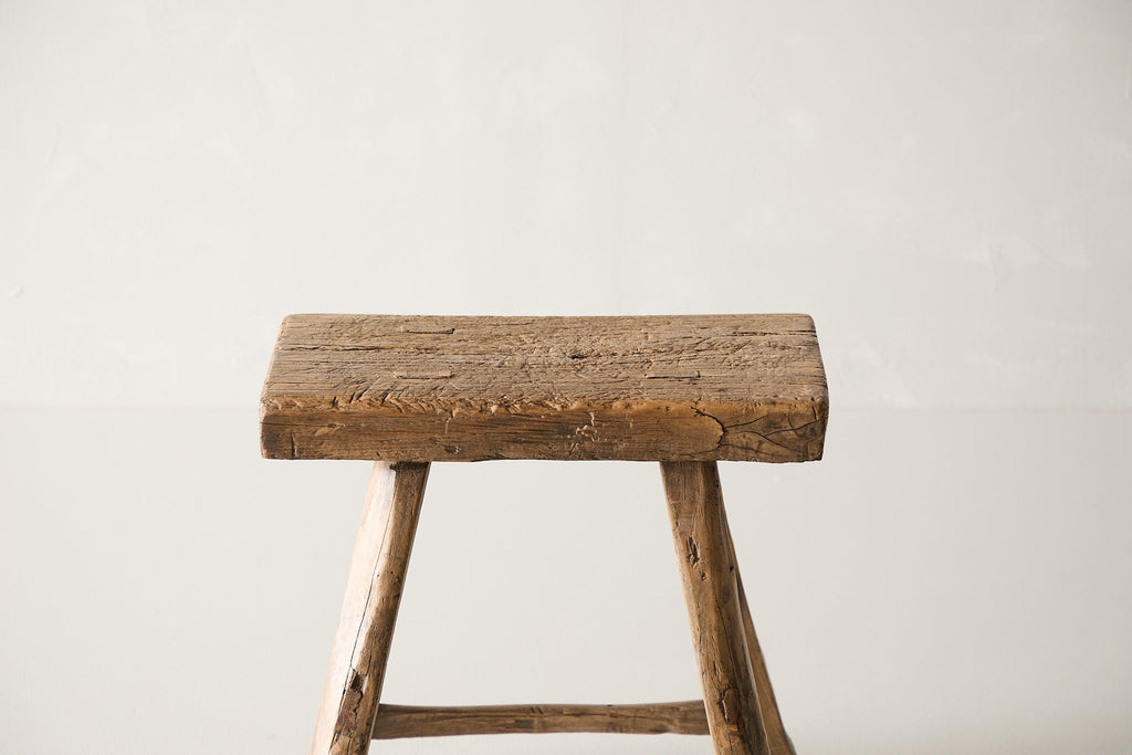Vintage Elm Stool L.111